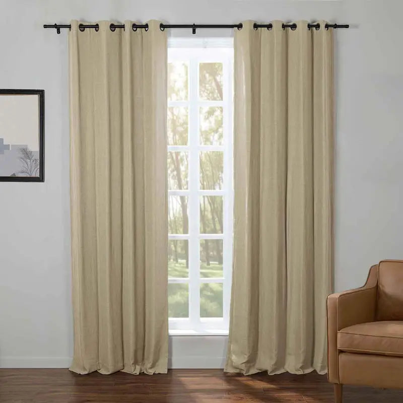 Kyla Lightweight Faux Linen Drapery Grommet TWOPAGES