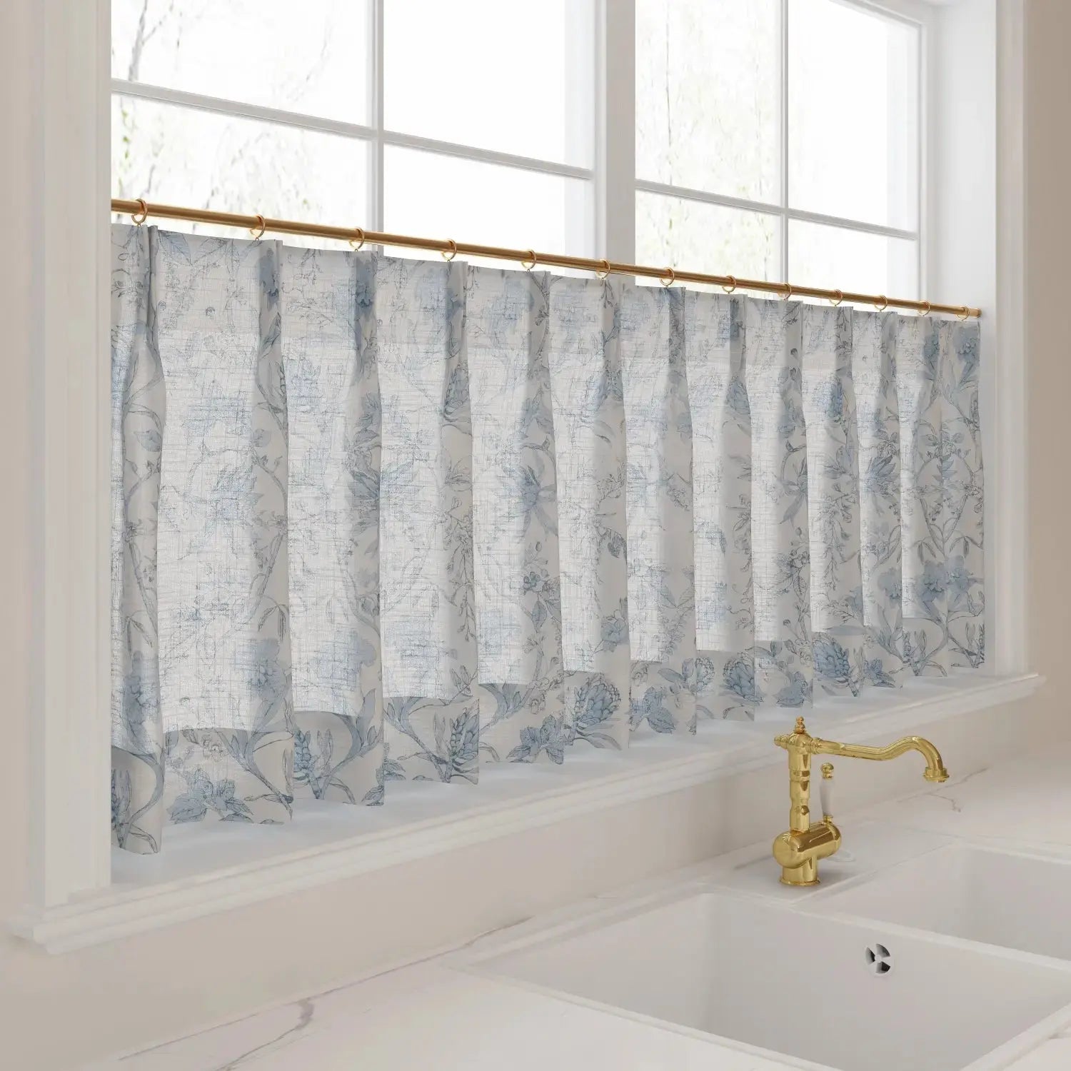 Custom Cafe Curtains Pleated -TWOPAGES