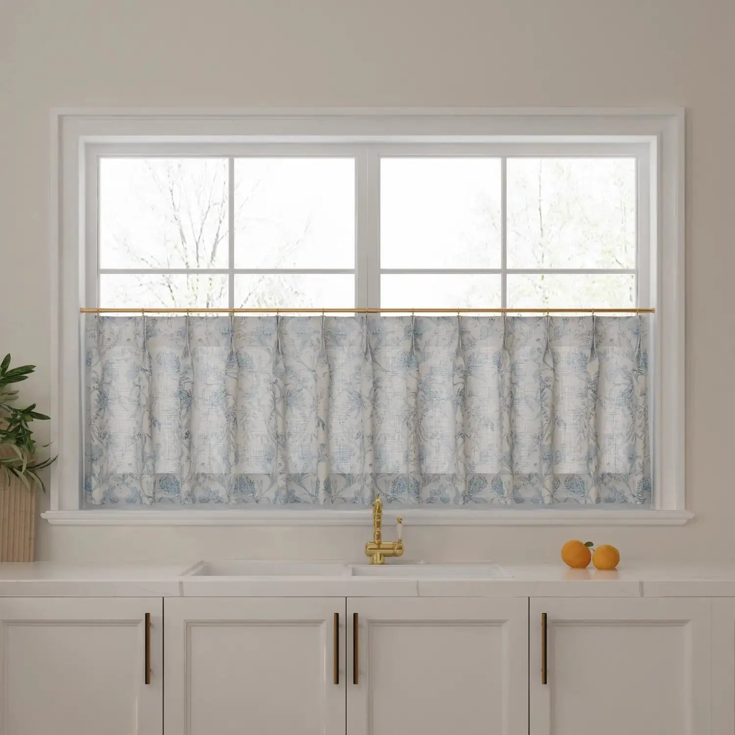 Custom Cafe Curtains Pleated -TWOPAGES