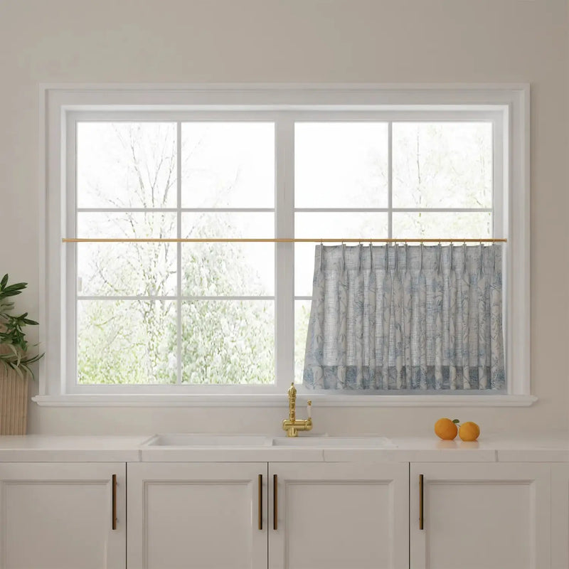Custom Cafe Curtains Pleated -TWOPAGES