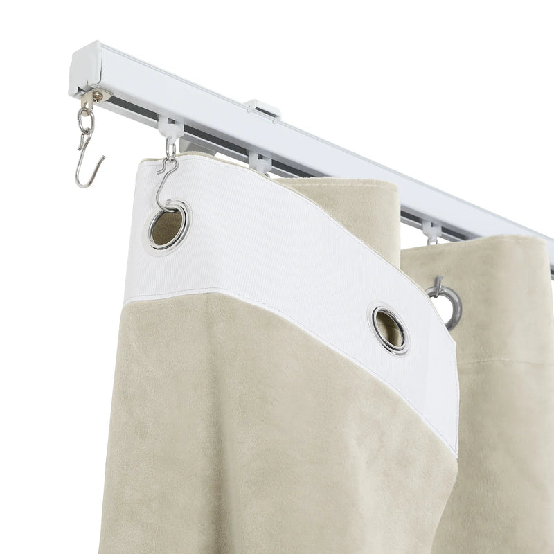 Gene 100% Blackout Soundproof Curtain Grommet with Track Kit TWOPAGES