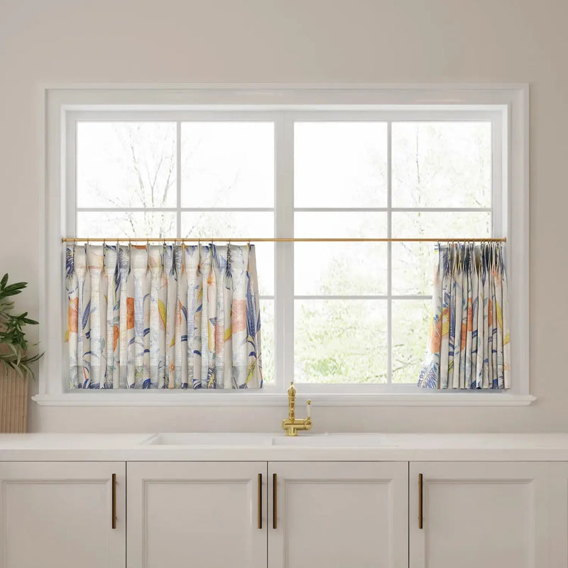 Custom Cafe Curtains Pleated -TWOPAGES