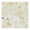 Linen fabric swatch with a delicate watercolor floral pattern featuring soft peach, muted gold, and sepia botanical elements on a cream background