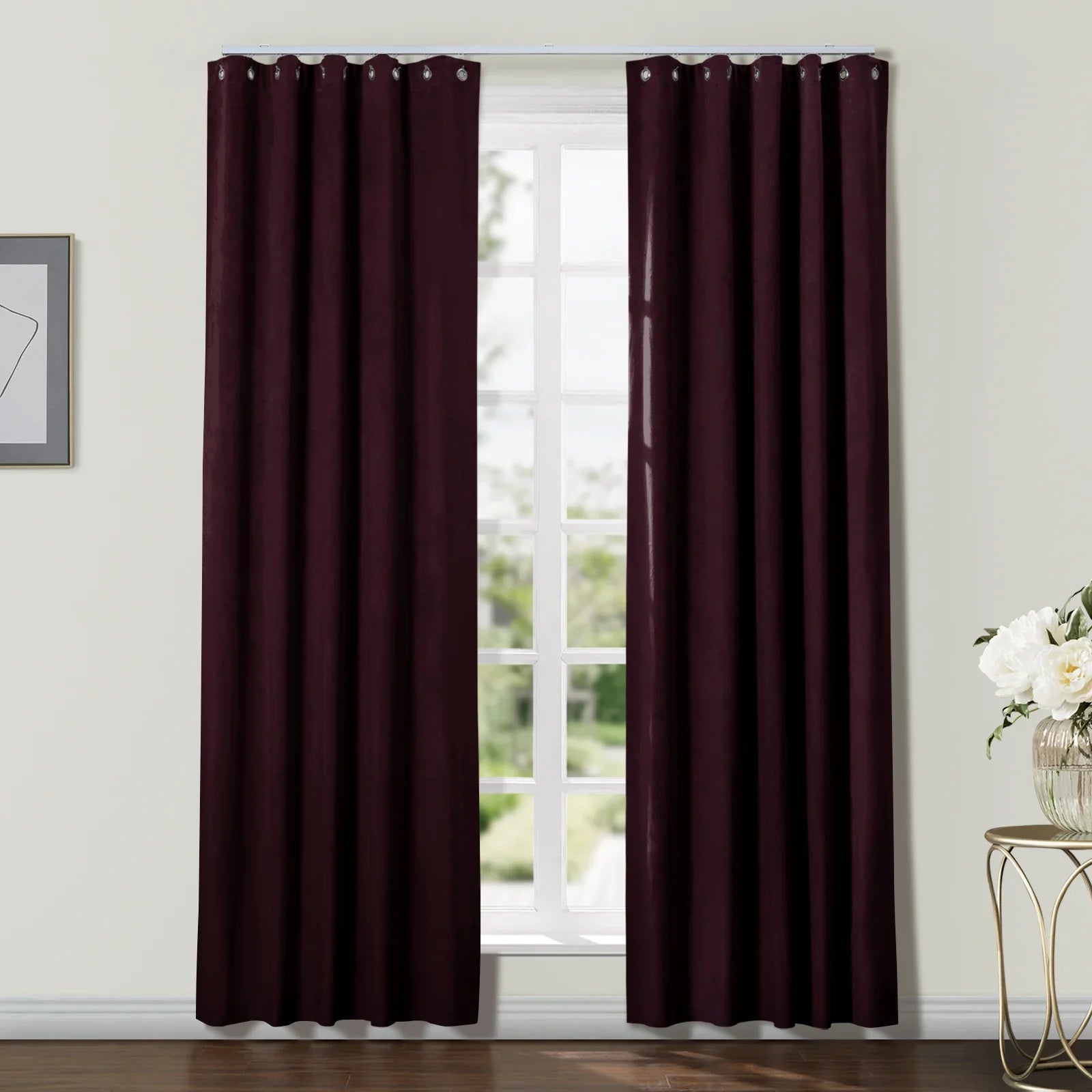 Gene 100% Blackout Soundproof Curtain Grommet with Track Kit TWOPAGES