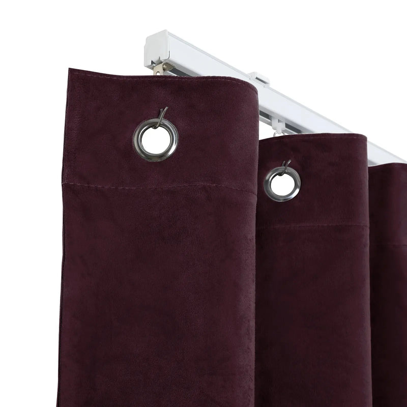 Gene 100% Blackout Soundproof Curtain Grommet with Track Kit?-TWOPAGES