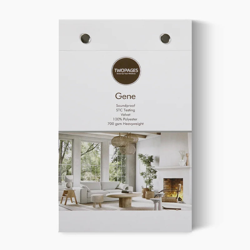 Gene Heavyweight Soundproof Curtain fabric swatches and colour options
