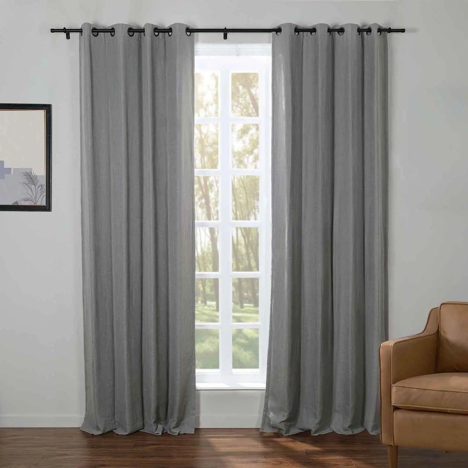 Kyla Lightweight Faux Linen Drapery Grommet TWOPAGES