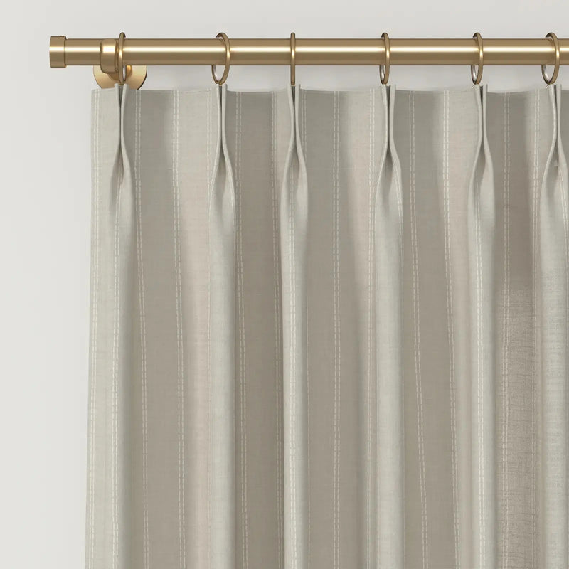 Jyll Mackie Pattern Cotton Drapery Pleated- -TWOPAGES