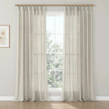 Jyll Mackie Pattern Cotton Drapery Pleated- Light Khaki with Cream Embroidery JM-R2-TWOPAGES