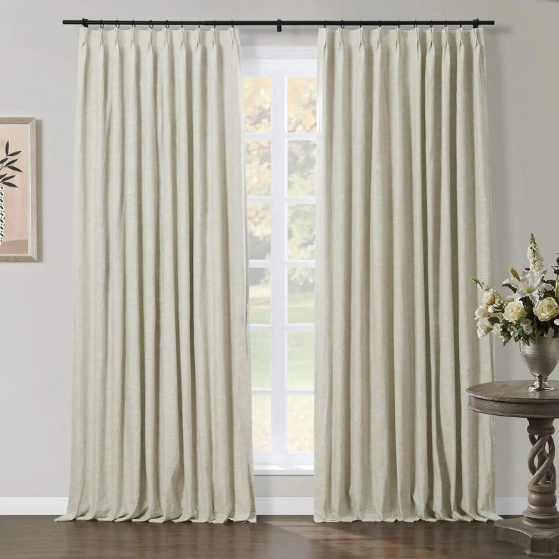 Jawara Luxury Linen Cotton Curtain Pleated-?-TWOPAGES