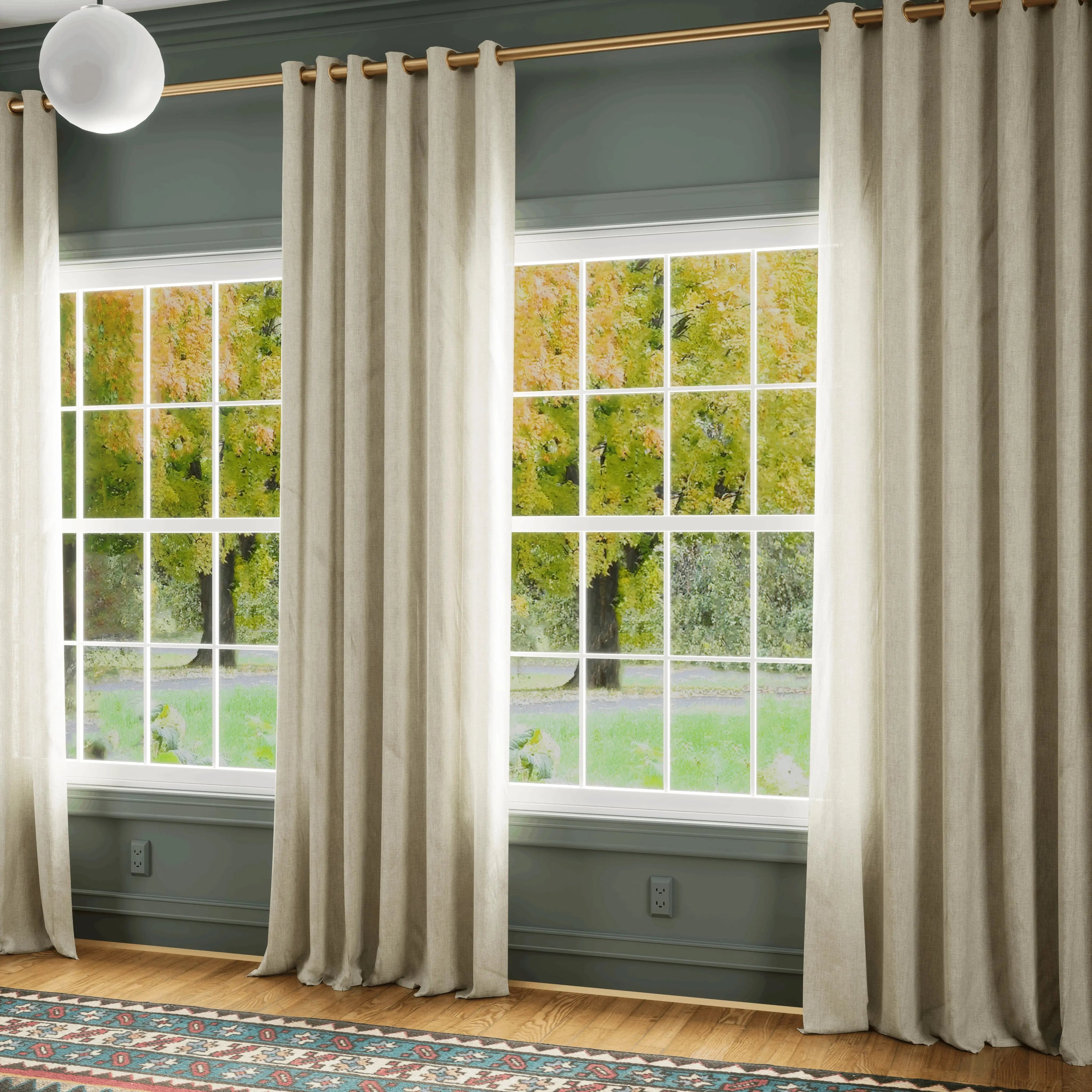 Premium Belgian Linen Flax Curtain Grommet Patti TWOPAGES