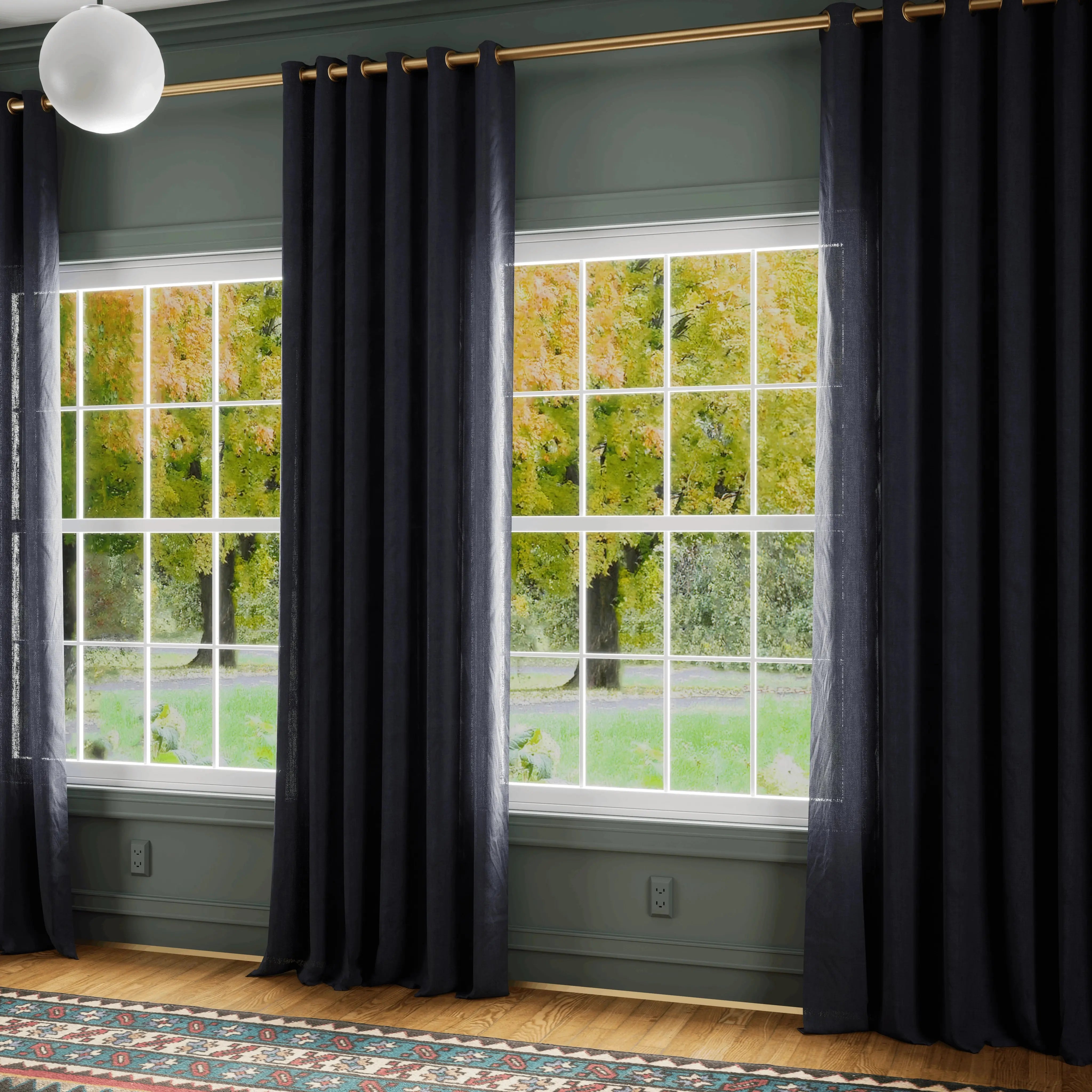 Premium Belgian Linen Flax Curtain Grommet Patti TWOPAGES