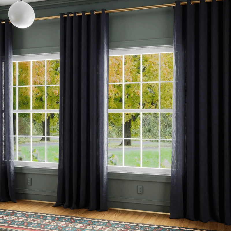 Premium Belgian Linen Flax Curtain Grommet Patti TWOPAGES