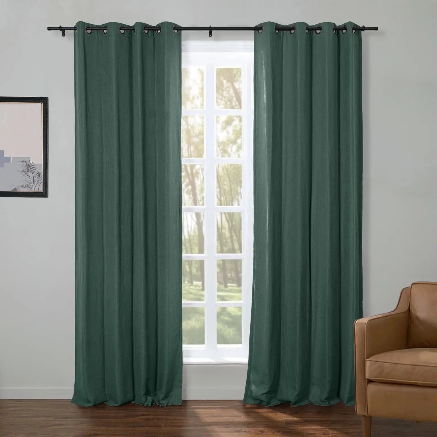 Kyla Lightweight Faux Linen Drapery Grommet TWOPAGES