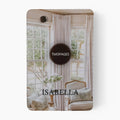 Isabella Cotton Blend curtain fabric texture and booklet detail