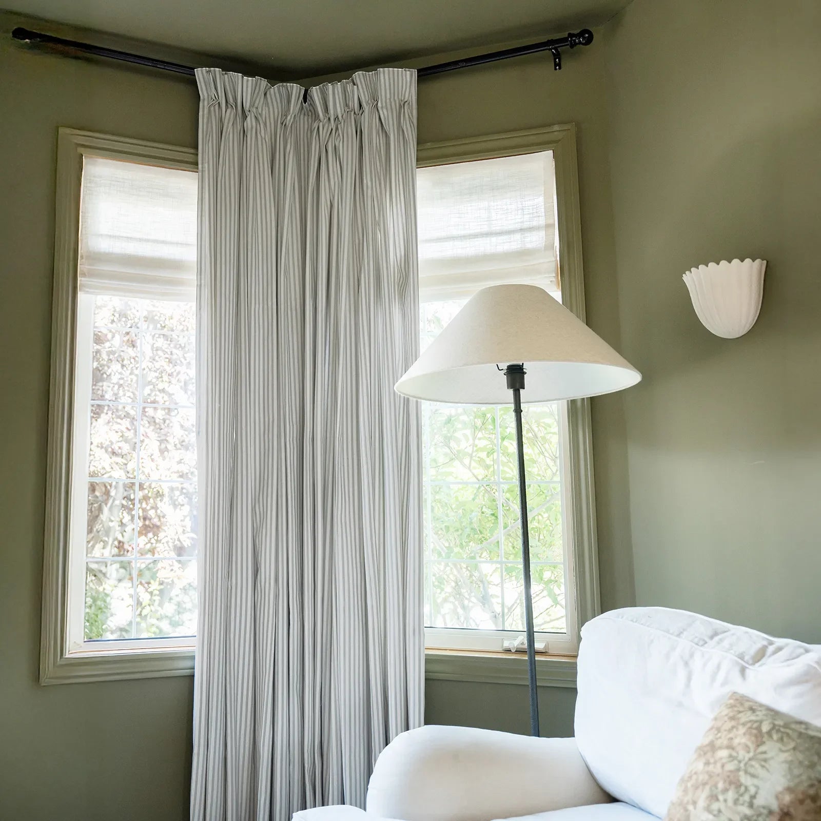 Britt Bengoechea x TWOPAGES Cottage Floral Printed Linen Cotton Pleated Curtains