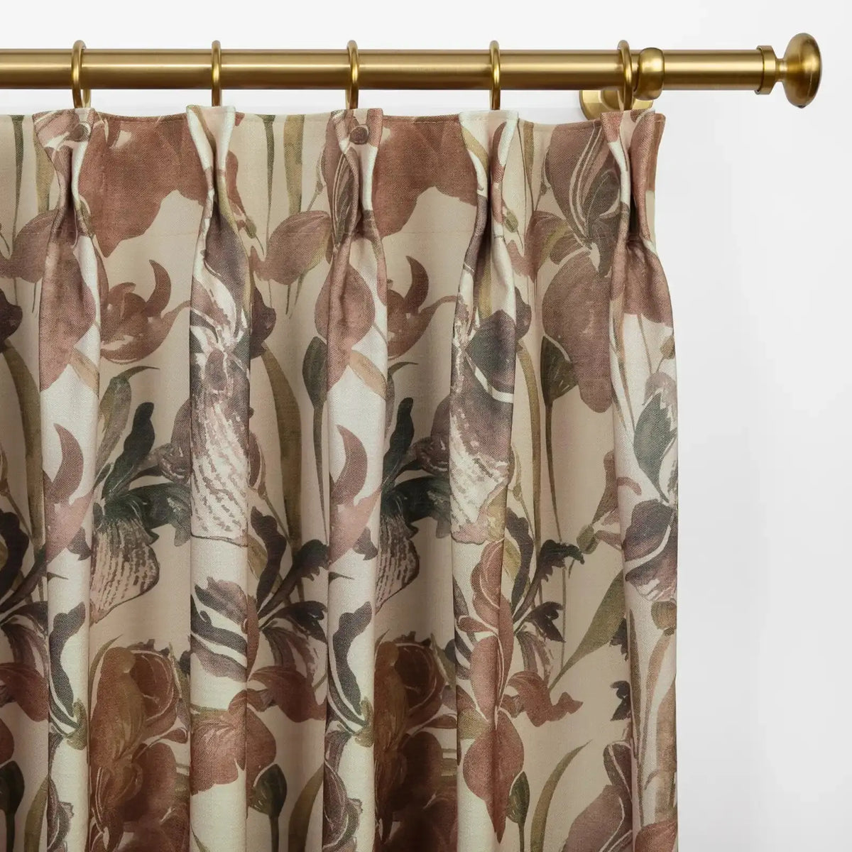 Sara Le x TWOPAGES Vintage Printed Linen Pleated Curtains