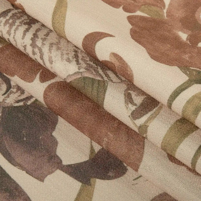 Sara Le x TWOPAGES Vintage Printed Linen Pleated Curtains