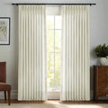 Jawara Luxury Linen Cotton Curtains with Border Trim (Sold per Pair) -TWOPAGES