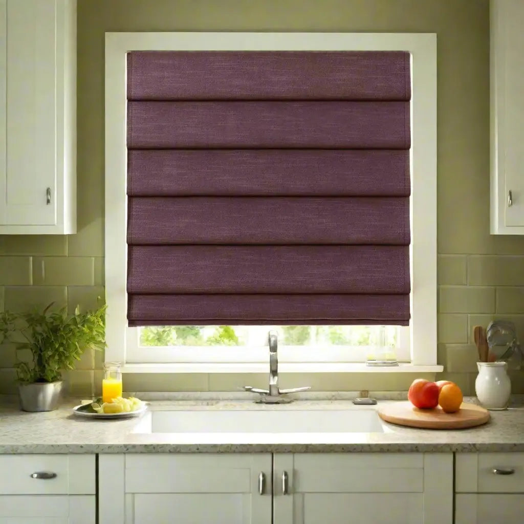 Jawara Linen Cotton Deco Fold Roman Blind Cordless?-TWOPAGES
