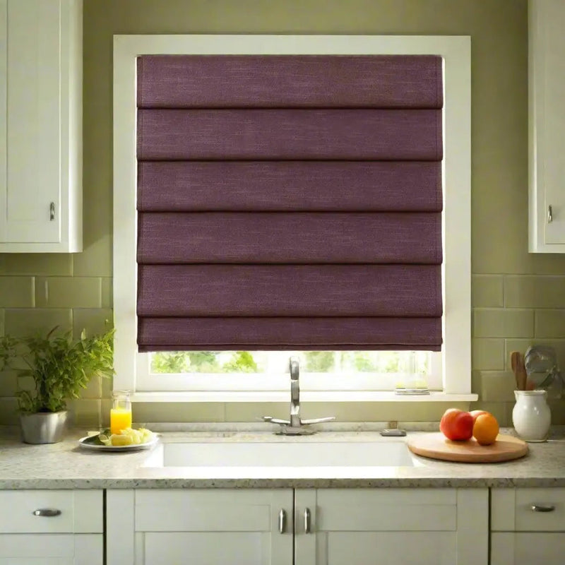 Jawara Linen Cotton Deco Fold Roman Blind Cordless?-TWOPAGES