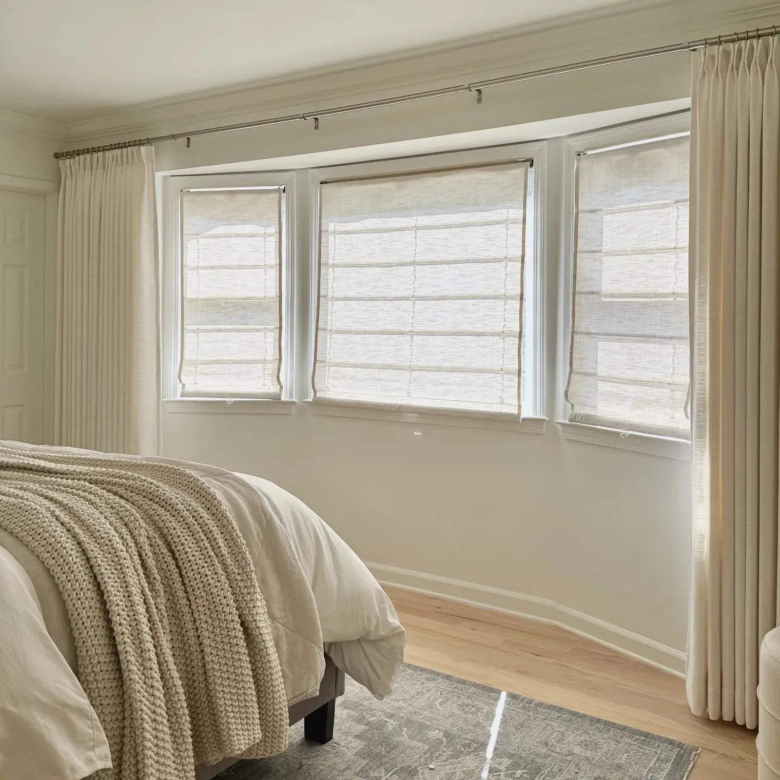 Custom Flat Fold Roman Shade Cordless -TWOPAGES
