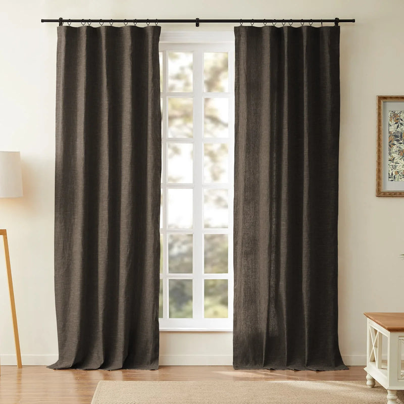 Jawara Luxury Linen Cotton Curtain Soft Top -TWOPAGES