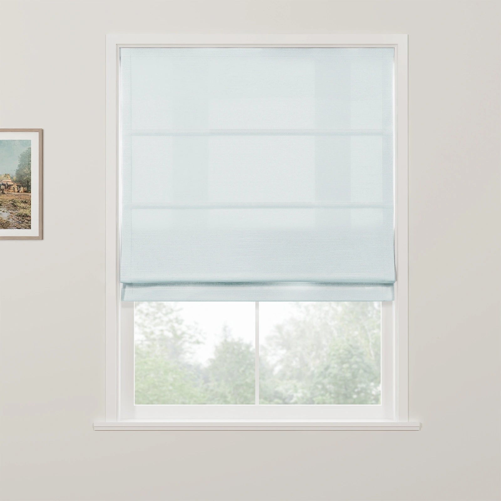 Jawara Linen Cotton Deco Fold Roman Blind Cordless