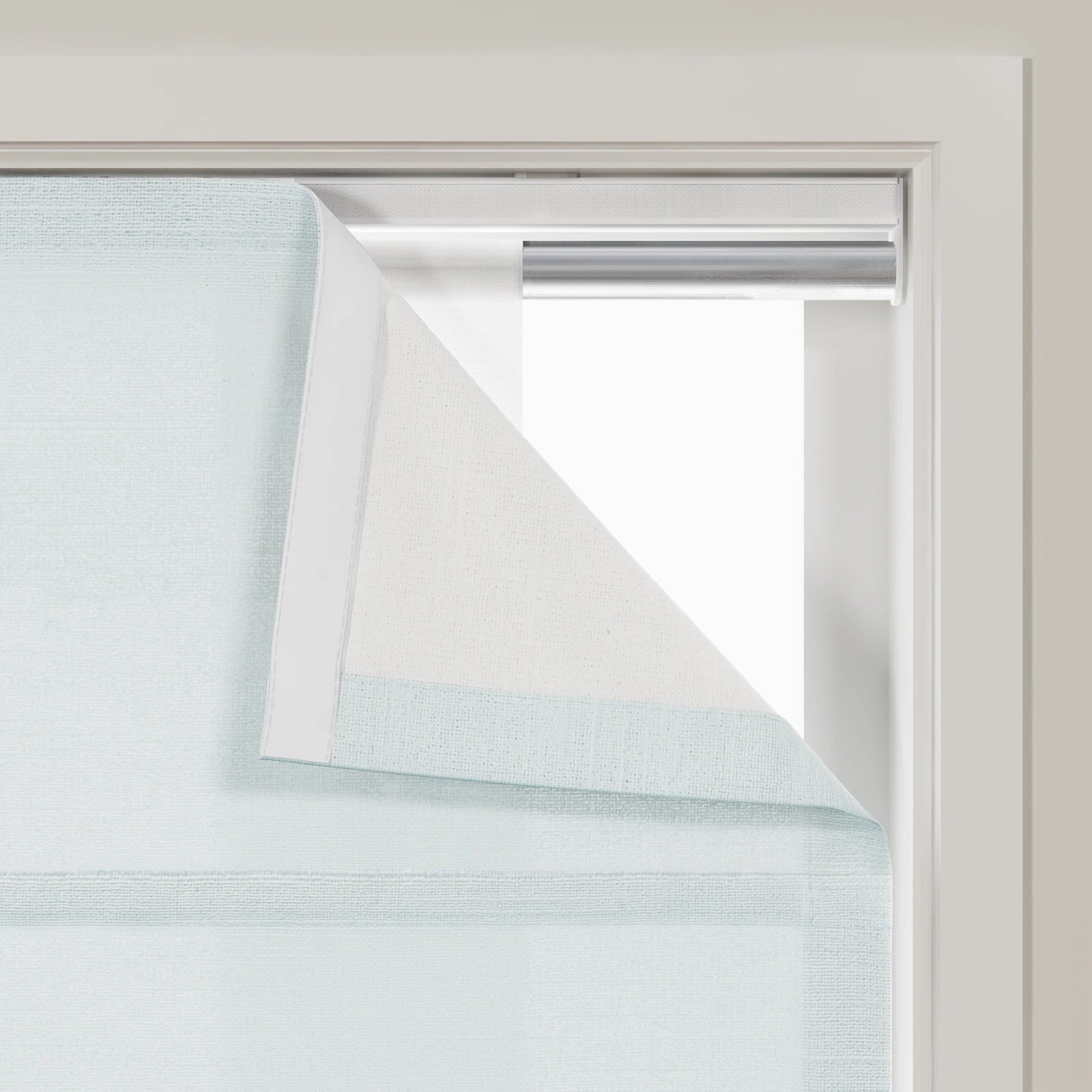 Jawara Linen Cotton Deco Fold Roman Blind Cordless