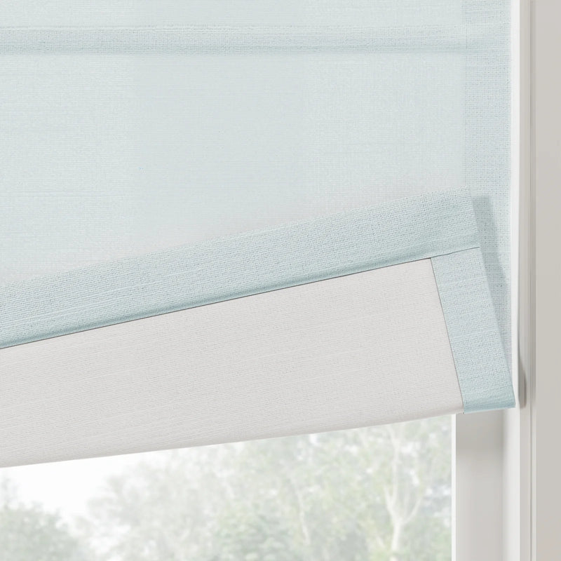 Jawara Linen Cotton Deco Fold Roman Blind Cordless