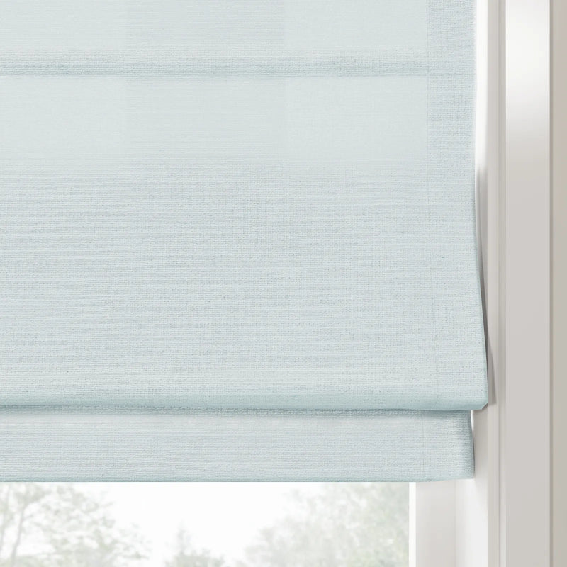 Jawara Linen Cotton Deco Fold Roman Blind Cordless