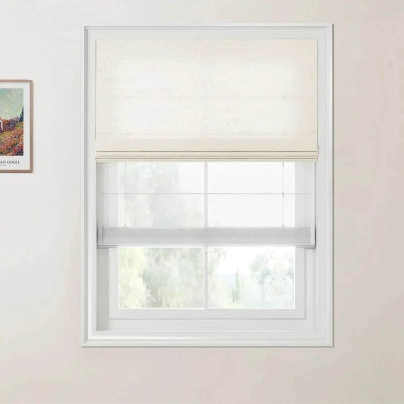 Custom Day Night Roman Shade Cordless -TWOPAGES