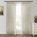 Jawara Luxury Linen Cotton Curtains with Border Trim (Sold per Pair) -TWOPAGES