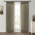 Jawara Luxury Linen Cotton Curtains with Border Trim (Sold per Pair) -TWOPAGES