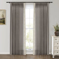 Jawara Luxury Linen Cotton Curtains with Border Trim (Sold per Pair) -TWOPAGES