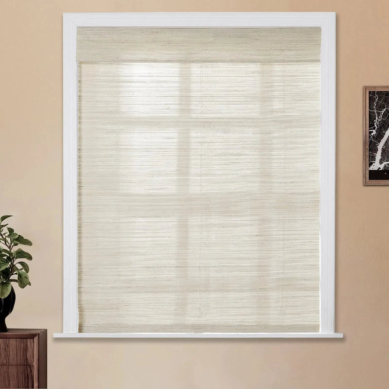 Natural Ramie Bamboo Woven Blind - Wall White TWOPAGES CURTAINS