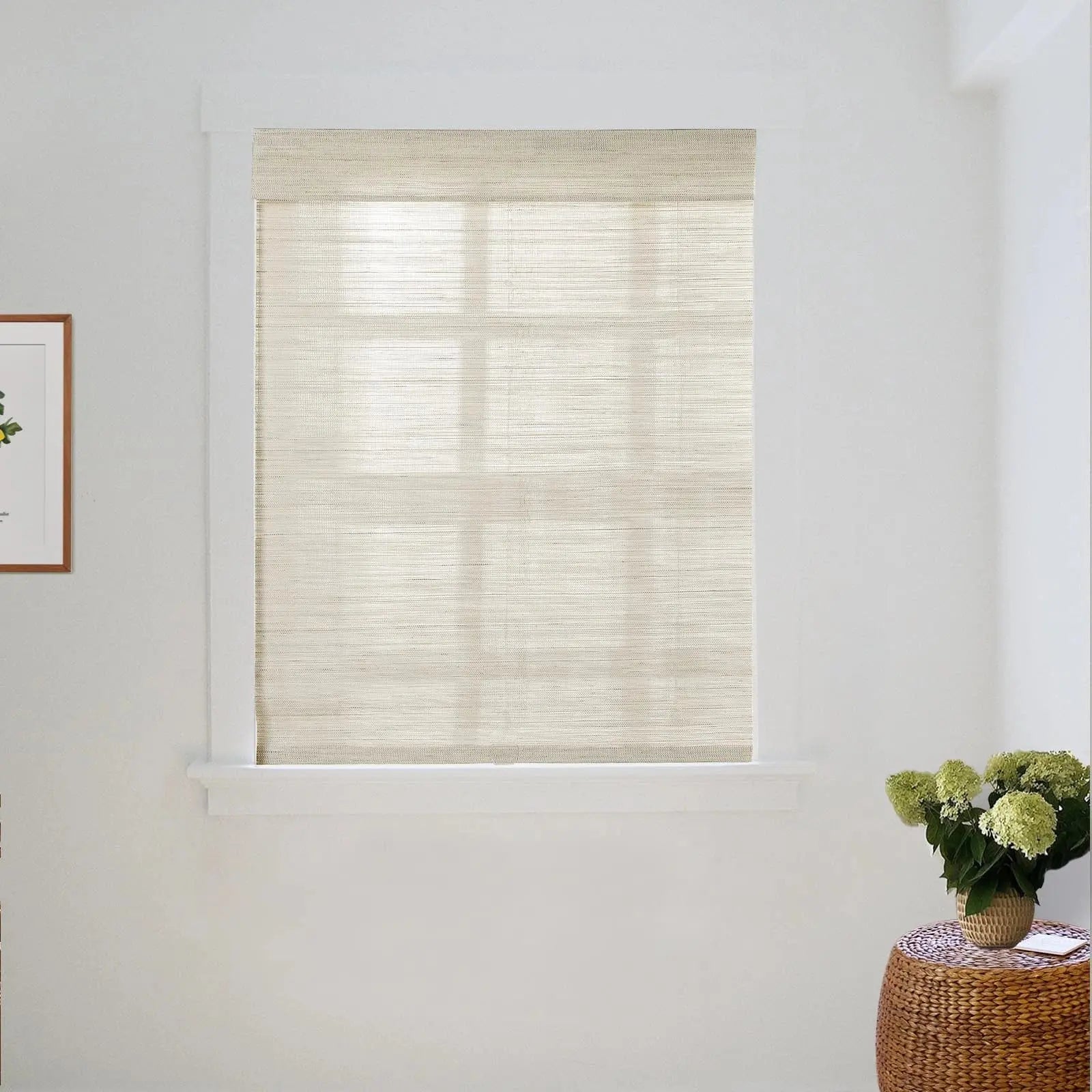 Natural Ramie Bamboo Woven Blind - Wall White TWOPAGES CURTAINS