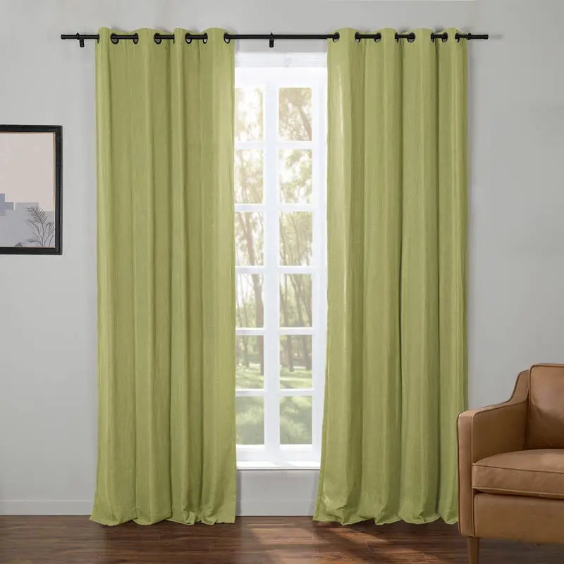 Kyla Lightweight Faux Linen Drapery Grommet TWOPAGES