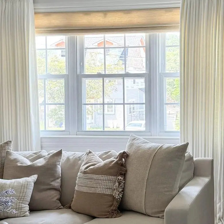 Natural Paper Bamboo Woven Blind - Marble White?-TWOPAGES CURTAINS