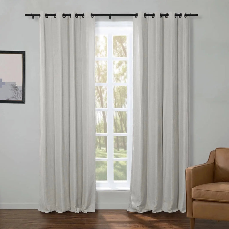 Kyla Lightweight Faux Linen Drapery Grommet TWOPAGES