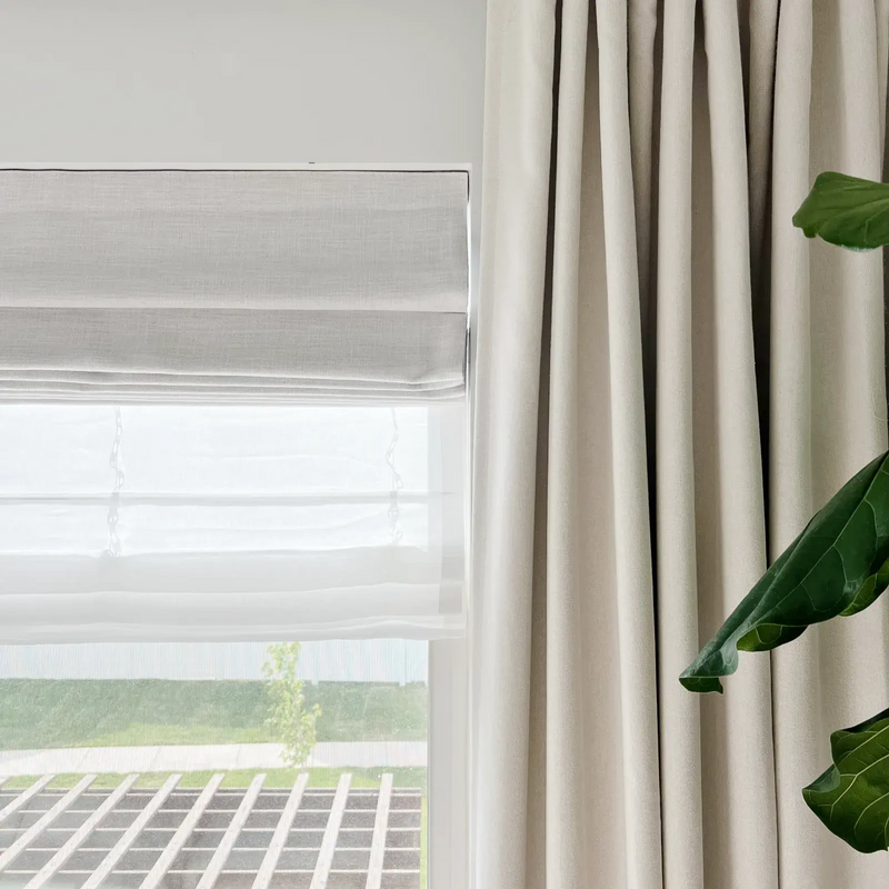 Custom Day Night Roman Shade Cordless -TWOPAGES