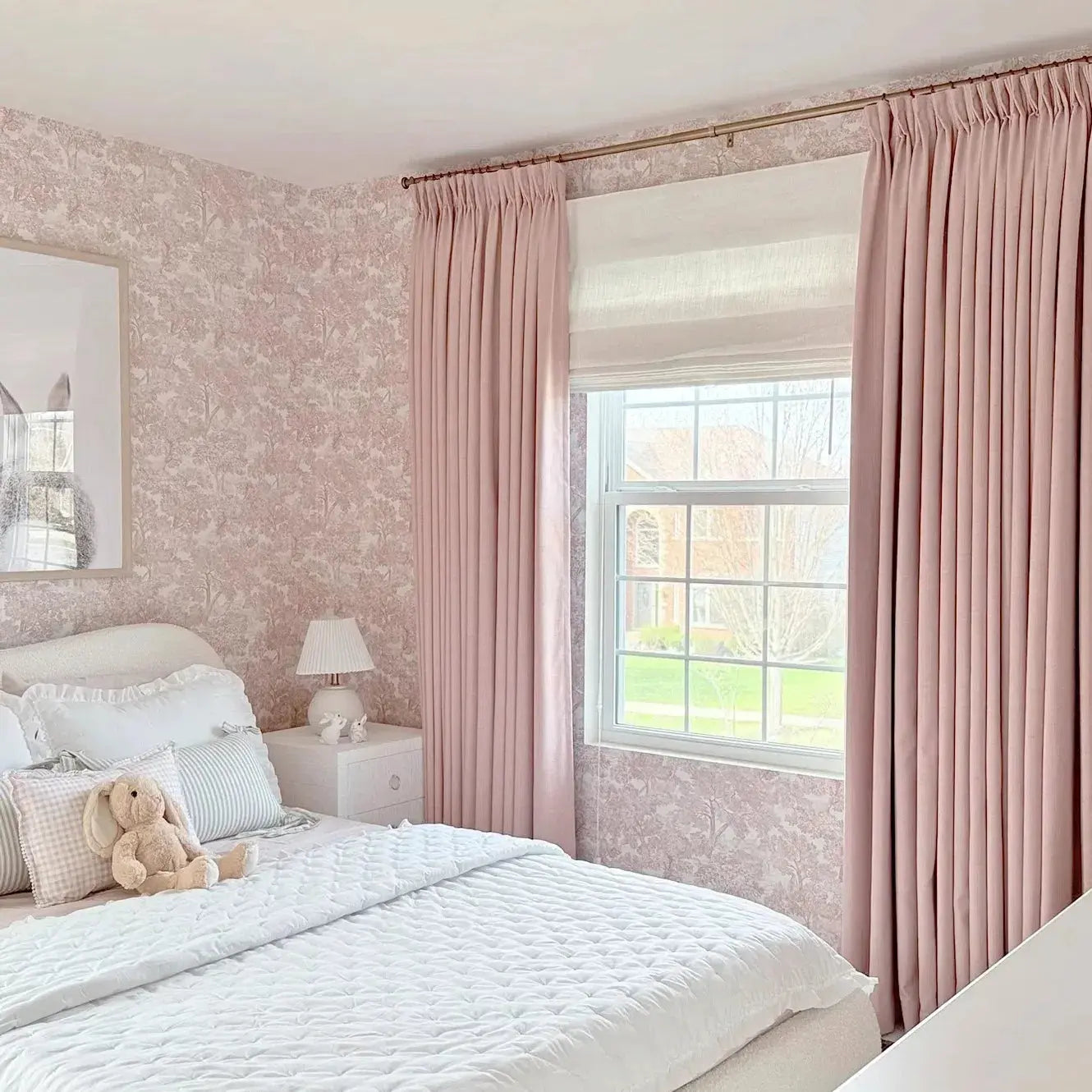 Liz Linen Deco Fold Roman Shade Cordless -TWOPAGES