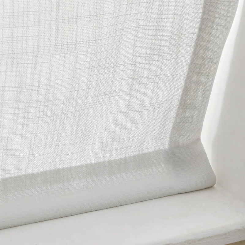 Liz Linen Roman Shade Cordless - Wooden Headrail TWOPAGES