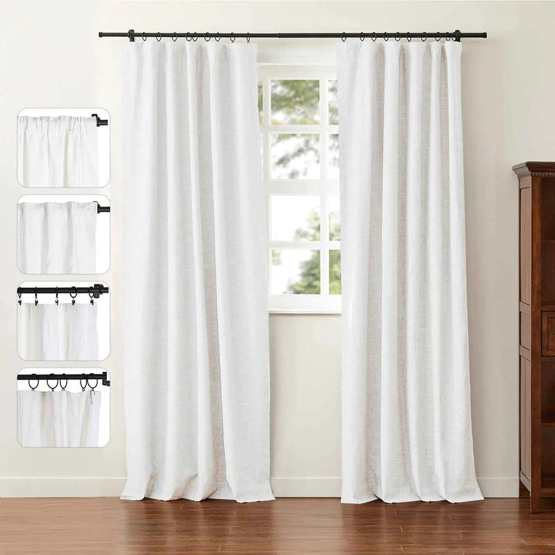 Jawara Luxury Linen Cotton Curtain Soft Top TWOPAGES
