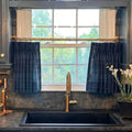 Sara Le Print Linen Pleated Cafe Curtains-?-TWOPAGES