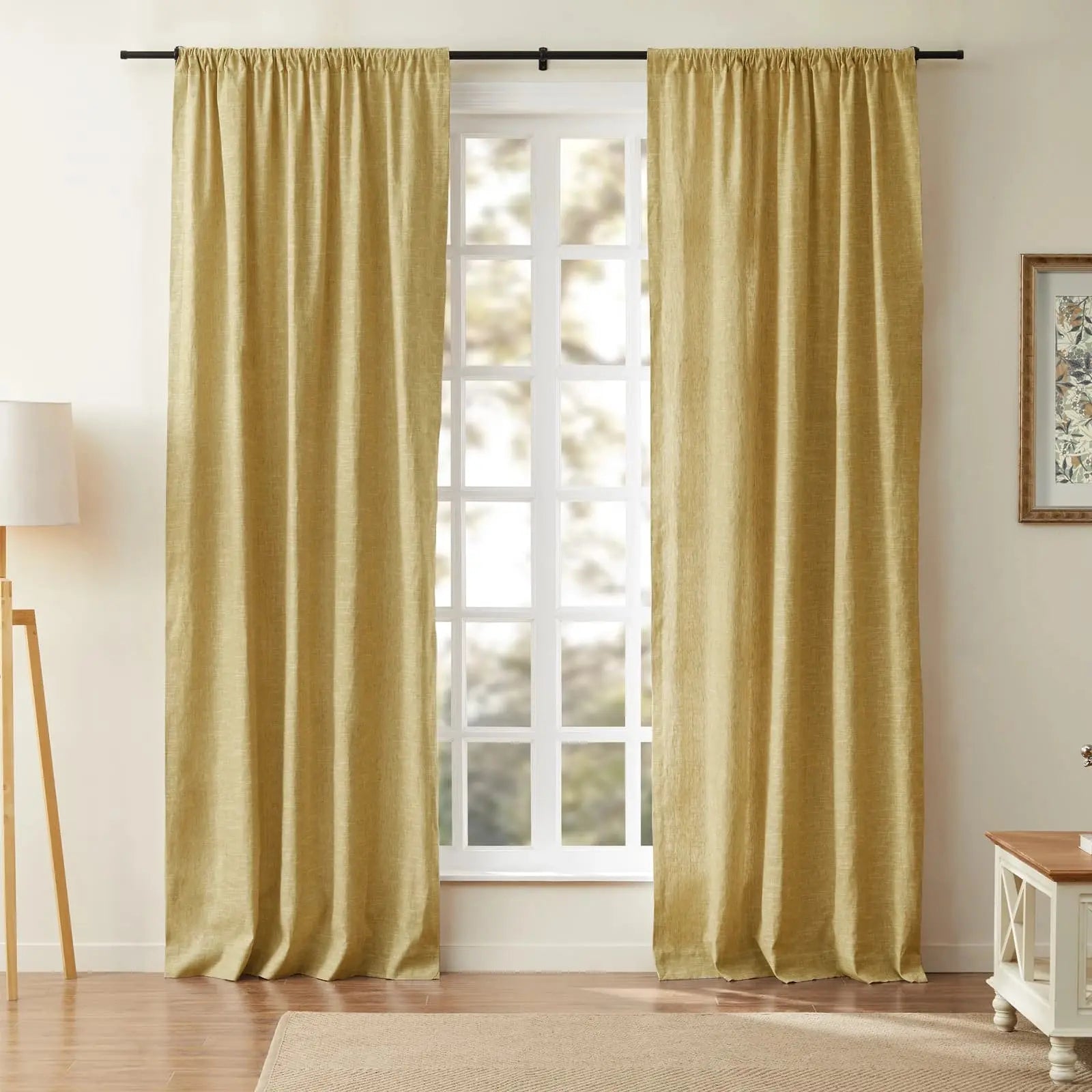 Jawara Luxury Linen Cotton Curtain Soft Top TWOPAGES