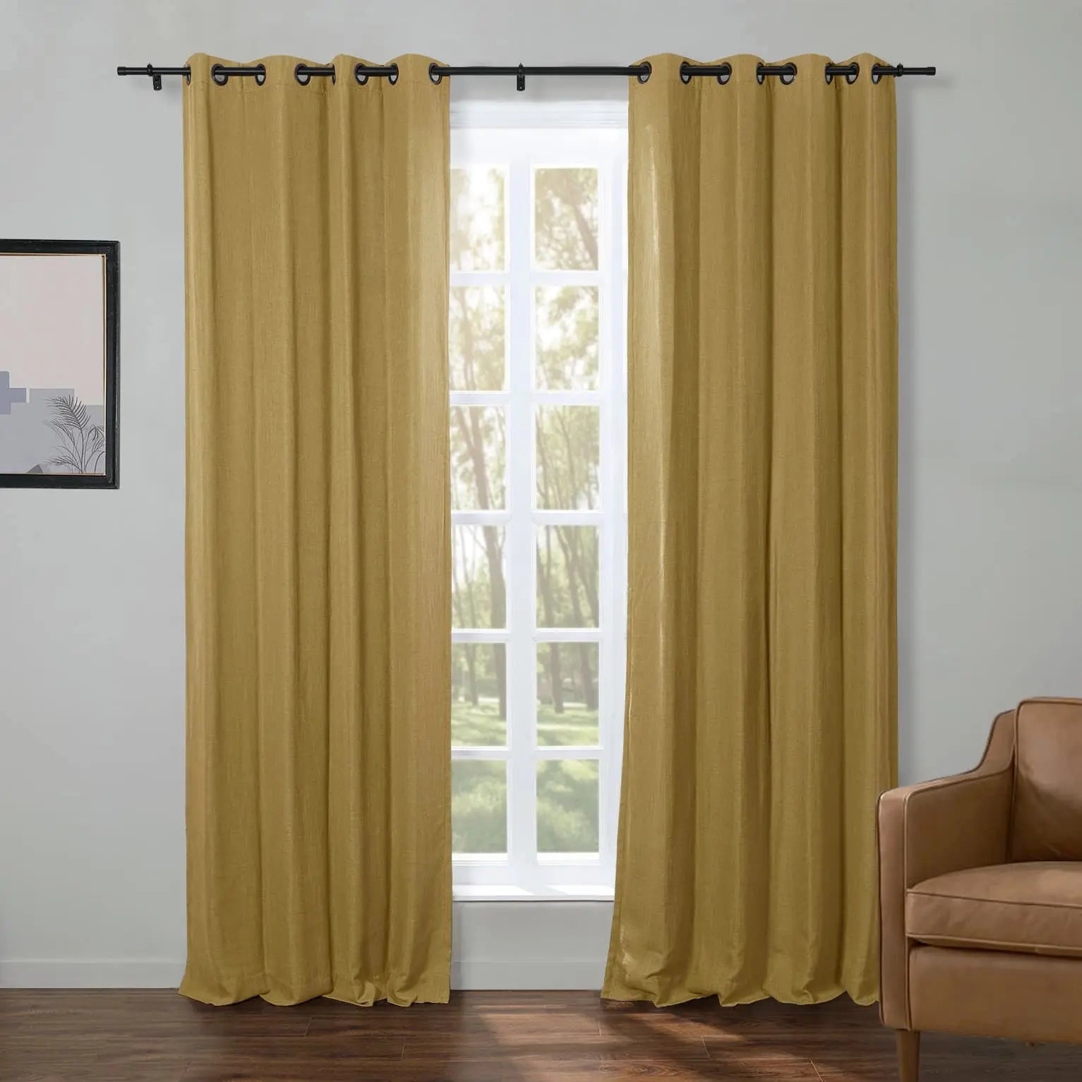 Kyla Lightweight Faux Linen Drapery Grommet TWOPAGES