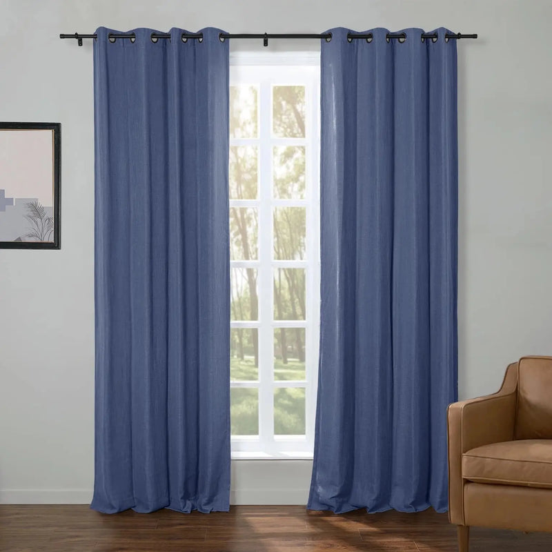 Kyla Lightweight Faux Linen Drapery Grommet TWOPAGES