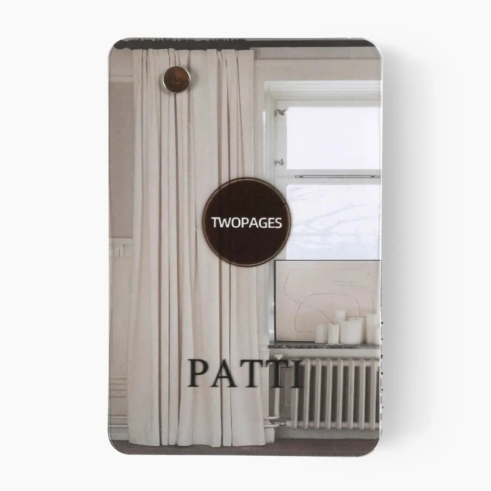 Patti 100% Belgian Linen curtain fabric texture and booklet detail