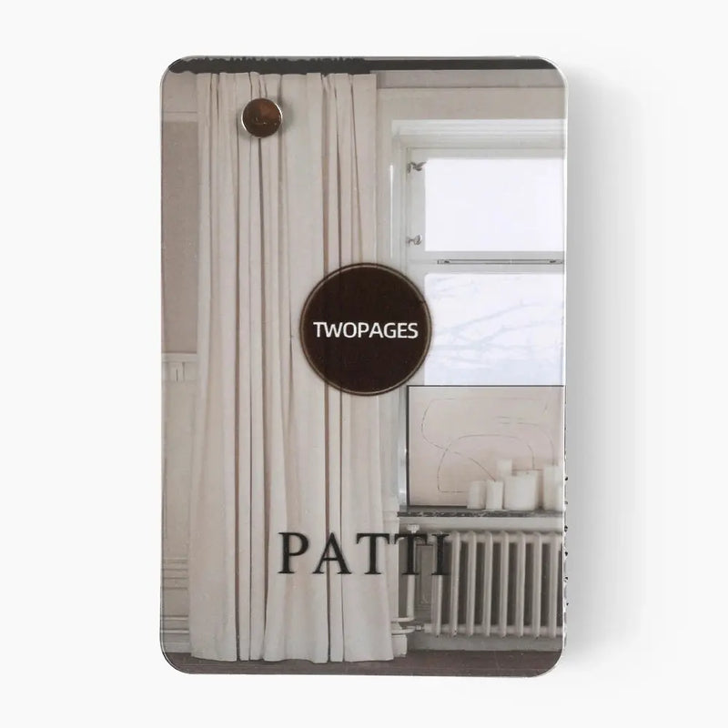 Patti 100% Belgian Linen curtain fabric texture and booklet detail